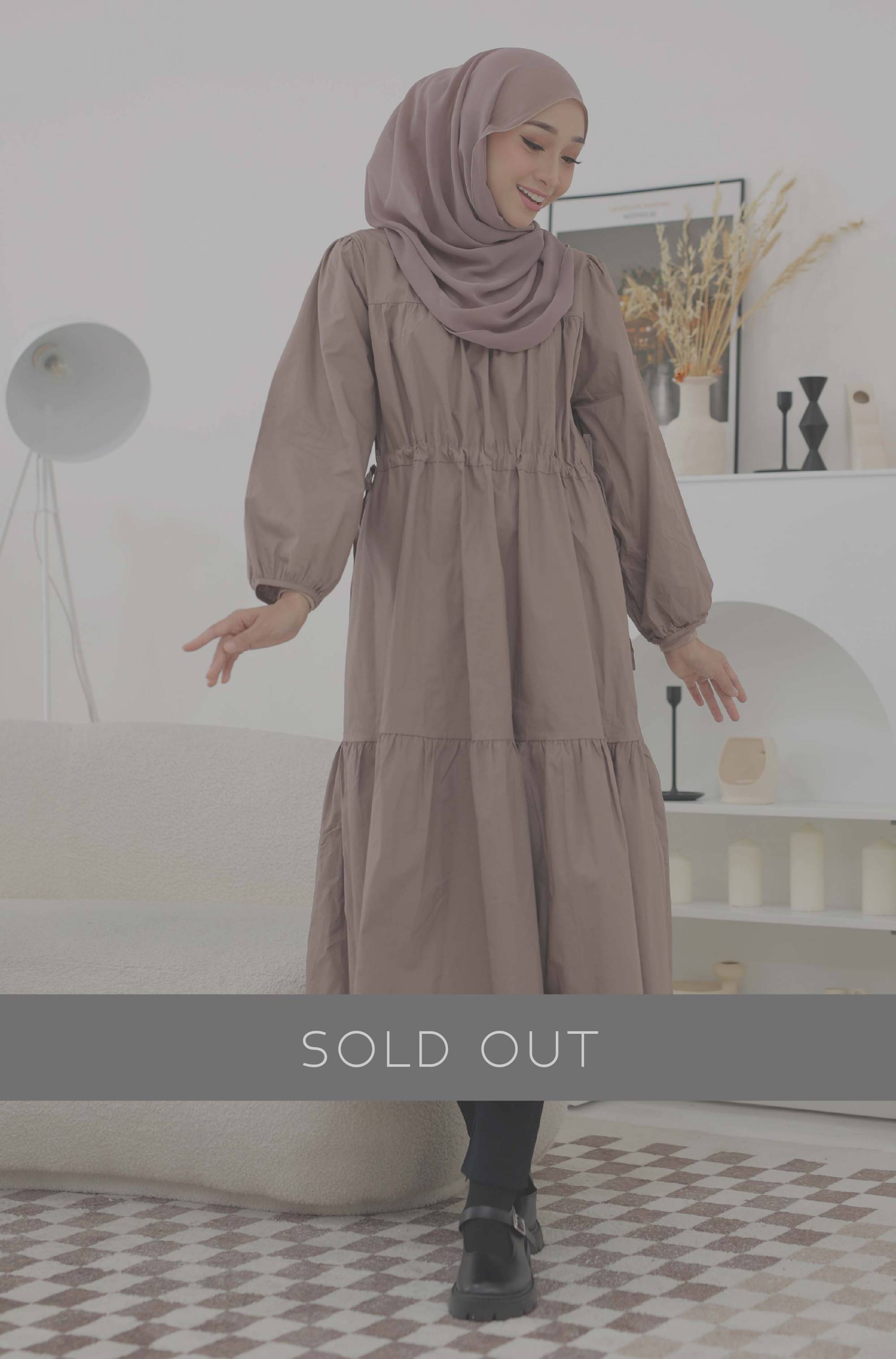 April Midi Dress Rose Taupe